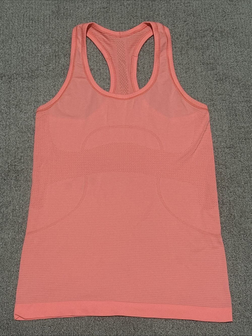 Lululemon Swiftly Tech Racerback Tank Top 2.0 Sunny Coral Rare Color Size 6